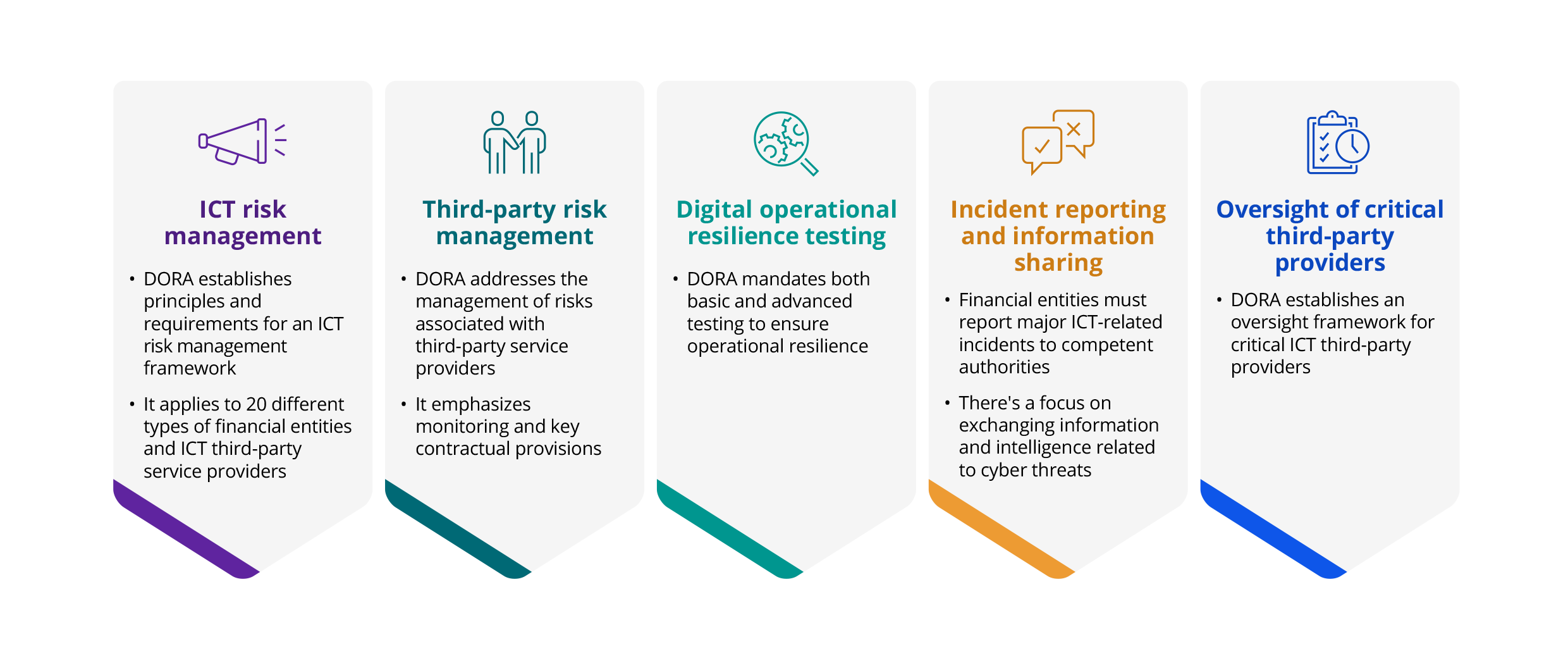 Chart shows five critical areas of risk management concern